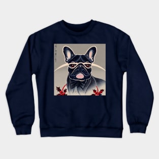 Coolest Blue French Bulldog Funny Dog Face Bulldog Dad in Christmas Crewneck Sweatshirt